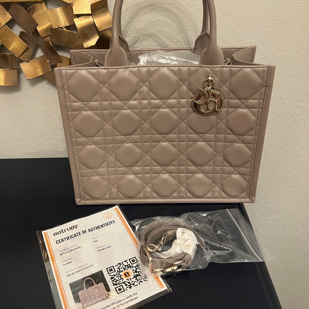 Christian Dior Dark Taupe Tote Bag